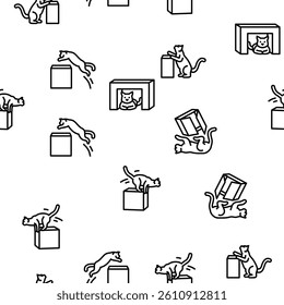 preposition english language vector seamless pattern thin line illustration