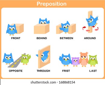 Preposition of motion for preschool