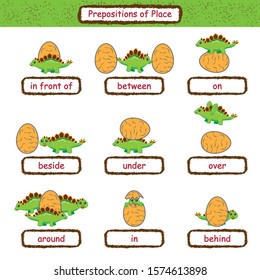 prepositions of place, Learning preposition concept, opposites