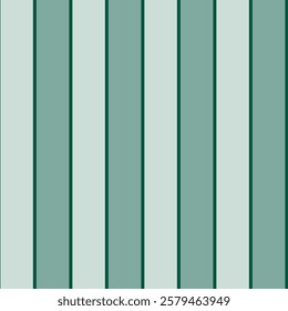 Preppy Hunter Green and Pastel Sage and Pale Celadon Vertical Stripes creating a seamless pattern print background