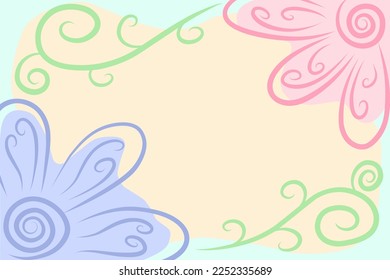 Eine romantische Geschenktafel mit Blumenblättern und Zweig auf Aquarellhintergrund. Pastel gratulieren Hochzeitseinladungskarte mit dekorativen gelben Kräuter Blüte Blüte Komposition