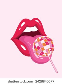 Preppy Room Decor Posters, Pink Aesthetic Poster, Pink Smile, Pink And Orange Cheetah Poster, Howdy Cowgirls Art, Funny Disco Ball For Funny Bathroom, Vector illustration