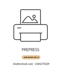 Prepress Icons  Symbol Vector Elements For Infographic Web