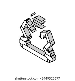 pre-programmed robot isometric icon vector. pre-programmed robot sign. isolated symbol illustration