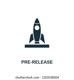 Pre-Release icon. Premium style design from crowdfunding collection. UX and UI. Pixel perfect pre-release icon. For web design, apps, software, printing usage.