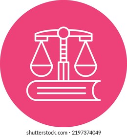 Prerogatives line circle icon vector image. Can also be used for web apps, mobile apps and print media.