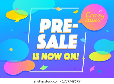 Pre-sale banner design. Discount flyer design. Vector illustration fashion newsletter designs, poster design for print or web, media, promotional material - stock vector