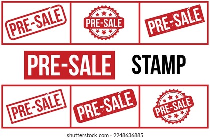 Pre-Sale Rubber Stamp set Vector