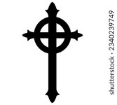 Presbyterian cross icon, Christian Reformed Church linear icon. Christian Reformed Church concept symbol design vector illustration.