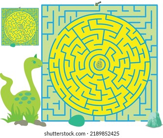 Preschool activity with dinosaur. Puzzle Game for children.