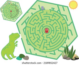 Preschool activity with dinosaur. Puzzle Game for children.