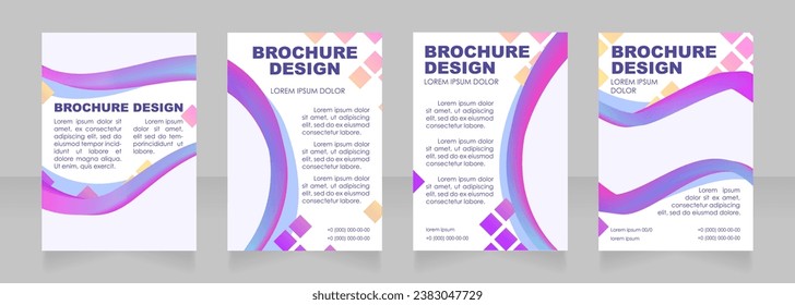 Diseño de folletos en blanco preescolar. Atraer la atención de los padres. Plantilla de afiches vertical con espacio de copia vacío para texto. Recopilación de informes corporativos prefabricados. Páginas editables de papel