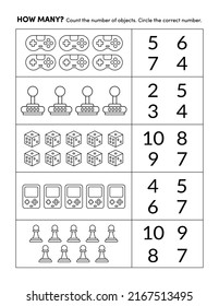 Hoja de trabajo de práctica de la matemática de la preescolar Aprendizaje precoz en la escuela primaria de la guardería Página 27
