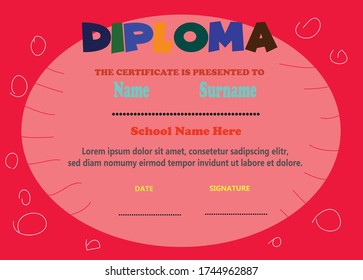 preescolar para diploma. diseño vectorial. eps10