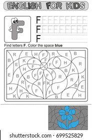 Preschool Education. Puzzle for children.  We study and write capital letters of the English alphabet. Black and white option printable worksheet for kindergarten and preschool. Color by letters. 