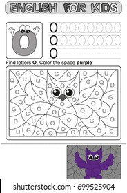 Preschool Education. Puzzle for children.  We study and write capital letters of the English alphabet. Black and white option printable worksheet for kindergarten and preschool. Color by letters. 