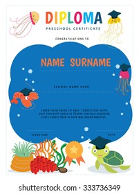 Preschool Elementary school Kids Diploma certificate