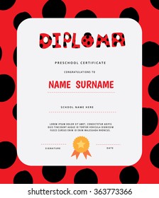 Preschool Elementary school Kids Diploma certificate