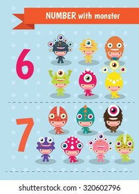 Preschool Elementary school Kids ,The number, Kids number learning,Full vector