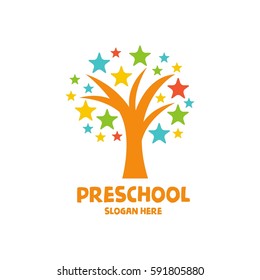 Preschool, Kindergarten, Children theme logo design 