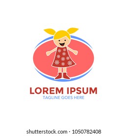 preschool logo. children. kids. toy. kindergarten. vector illustration