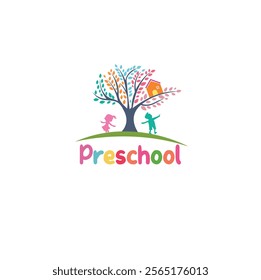 preschool logo design, learning school for kids