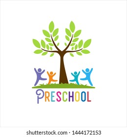 Preschool Logo Design Stock Images