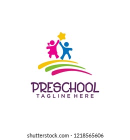 preschool logo vector