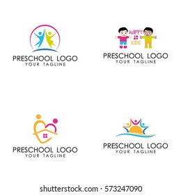 preschool logo vector