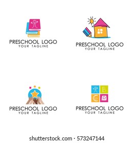 preschool logo vector