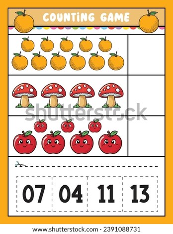 Preschool math game for kids Counting game
