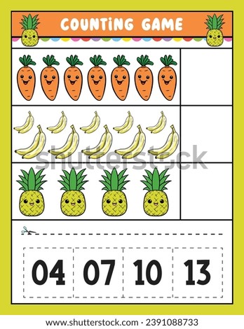 Preschool math game for kids Counting game