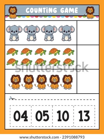 Preschool math game for kids Counting game