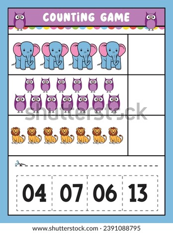 Preschool math game for kids Counting game