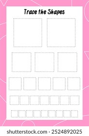 Preschool Tracing Lines and Geometric Shapes – Handwriting Practice Sheets