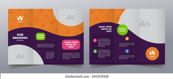 preschool tri fold playful brochure templates