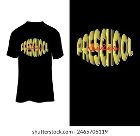 Preschool vibes typography t-shirt design.