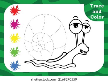 Preschool worksheet for practicing fine motor skill. Trace and color for kids. Tracing and coloring skill. tracing worksheet.