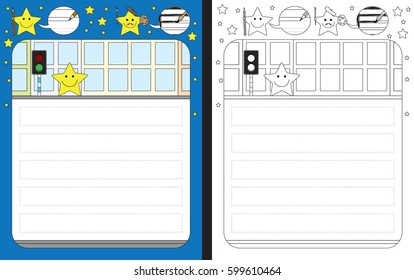 Preschool worksheet for practicing fine motor skills - tracing dashed lines  of zebra crossing