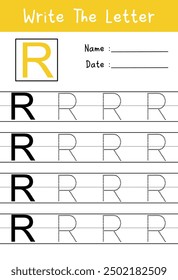 Preschool worksheet trace the ABC or alphabet.Kindergarten letters worksheets alphabet trace. Educational worksheet for kids. Writing Practice. 