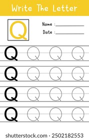 Preschool worksheet trace the ABC or alphabet.Kindergarten letters worksheets alphabet trace. Educational worksheet for kids. Writing Practice. 