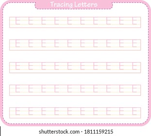 Preschool worksheet trace letters. Basic writing and learning practices