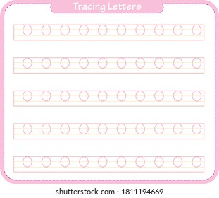 Preschool worksheet trace letters. Basic writing and learning practices