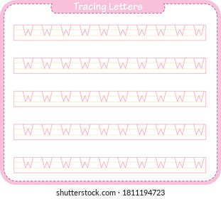 Preschool worksheet trace letters. Basic writing and learning practices