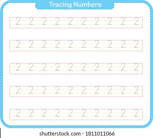 
Preschool worksheet trace numbers. Basic writing and learning practices