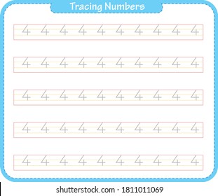 
Preschool worksheet trace numbers. Basic writing and learning practices