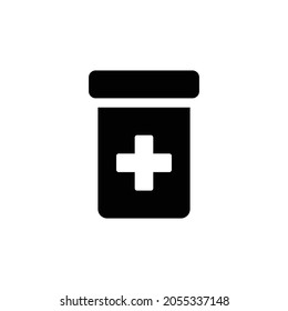 prescription bottle alt Icon. Flat style design isolated on white background. Vector illustration