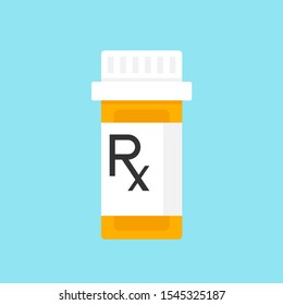 Prescription bottle icon. Clipart image isolated on background