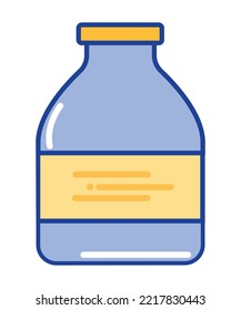 Prescription Bottle Medicine Flat Icon Style