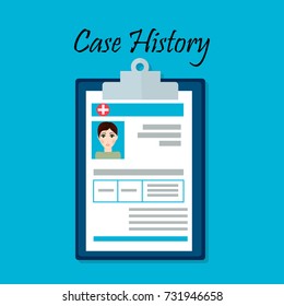 Prescription, Case History Card Isolated. Medical Or Health Care Design. Diagnosis Card Or Patient Profile